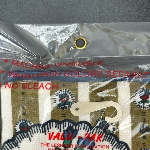 Vintage Leshner Corp. Valu-Pak 3 Kitchen Towels Cotton Floral Print 16”x 26” NOS - Picture 6 of 9